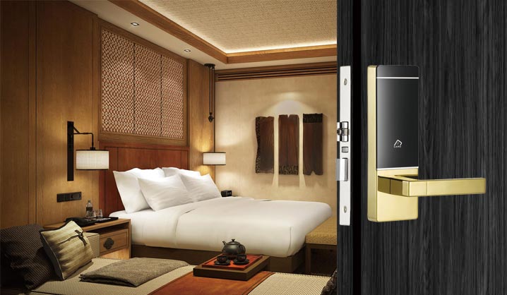 hireadlock hotel lock 1058E Gold