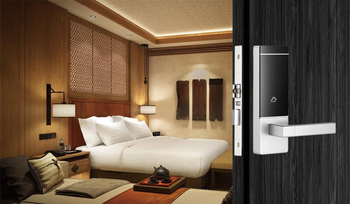 hireadlock hotel lock 1058E Silver