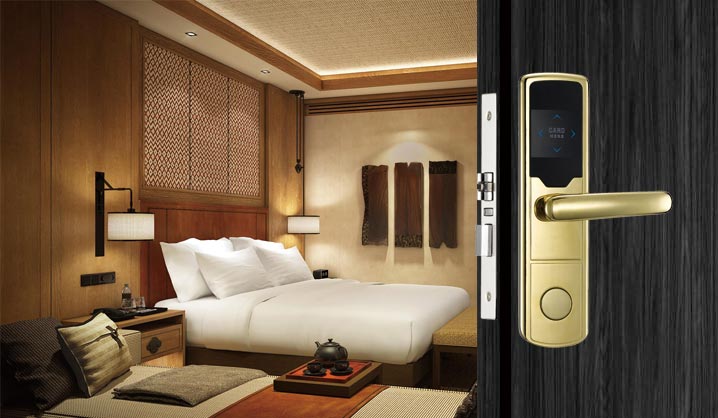 hireadlock 1008e gold hotel guestroom lock
